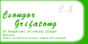 csongor grifatong business card